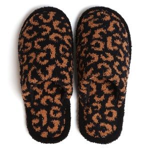 Luxury soft leopard pattern slipper